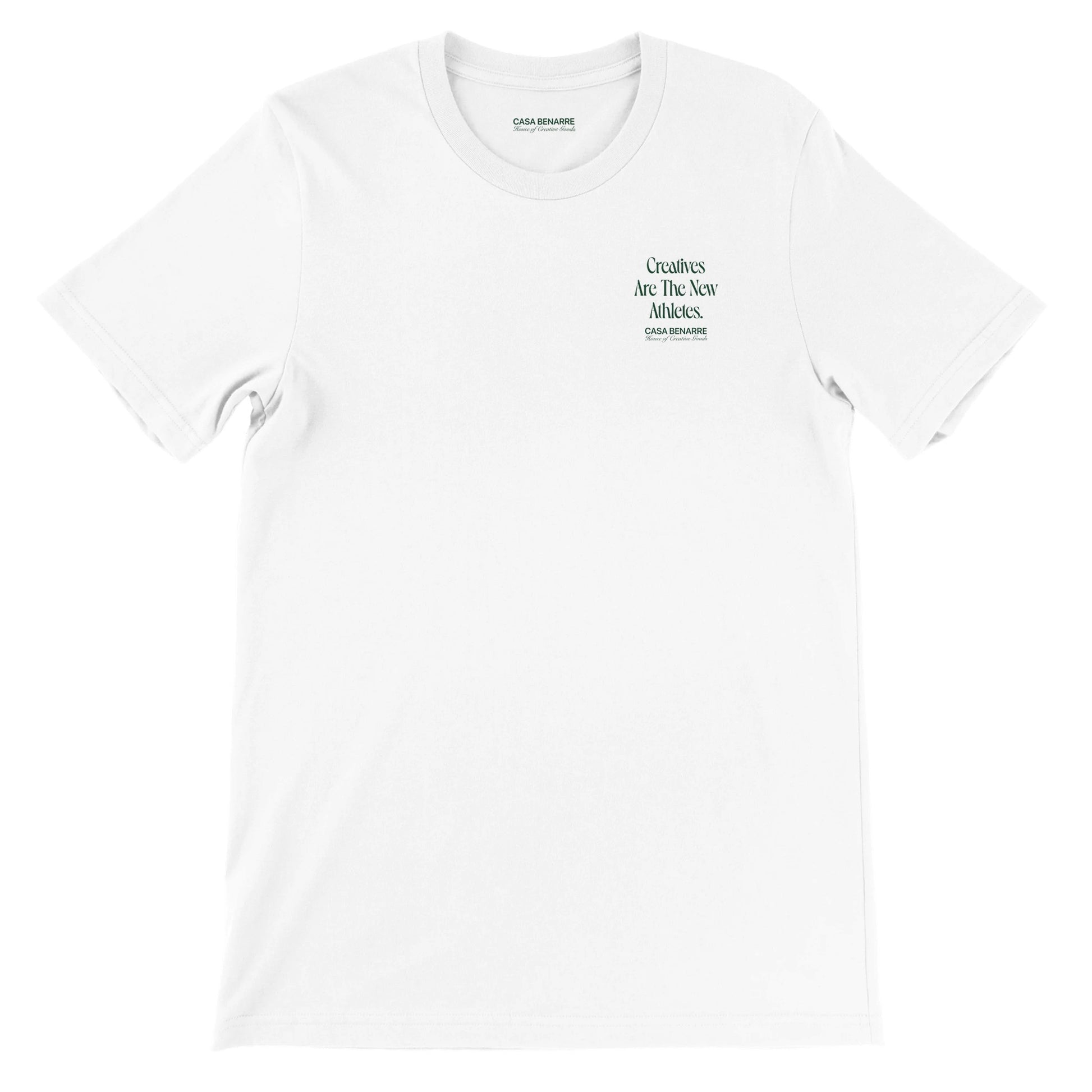 Creatives Are The New Athletes t-shirt front view statement design